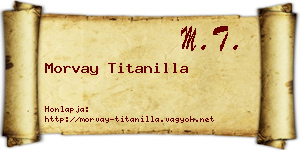 Morvay Titanilla névjegykártya